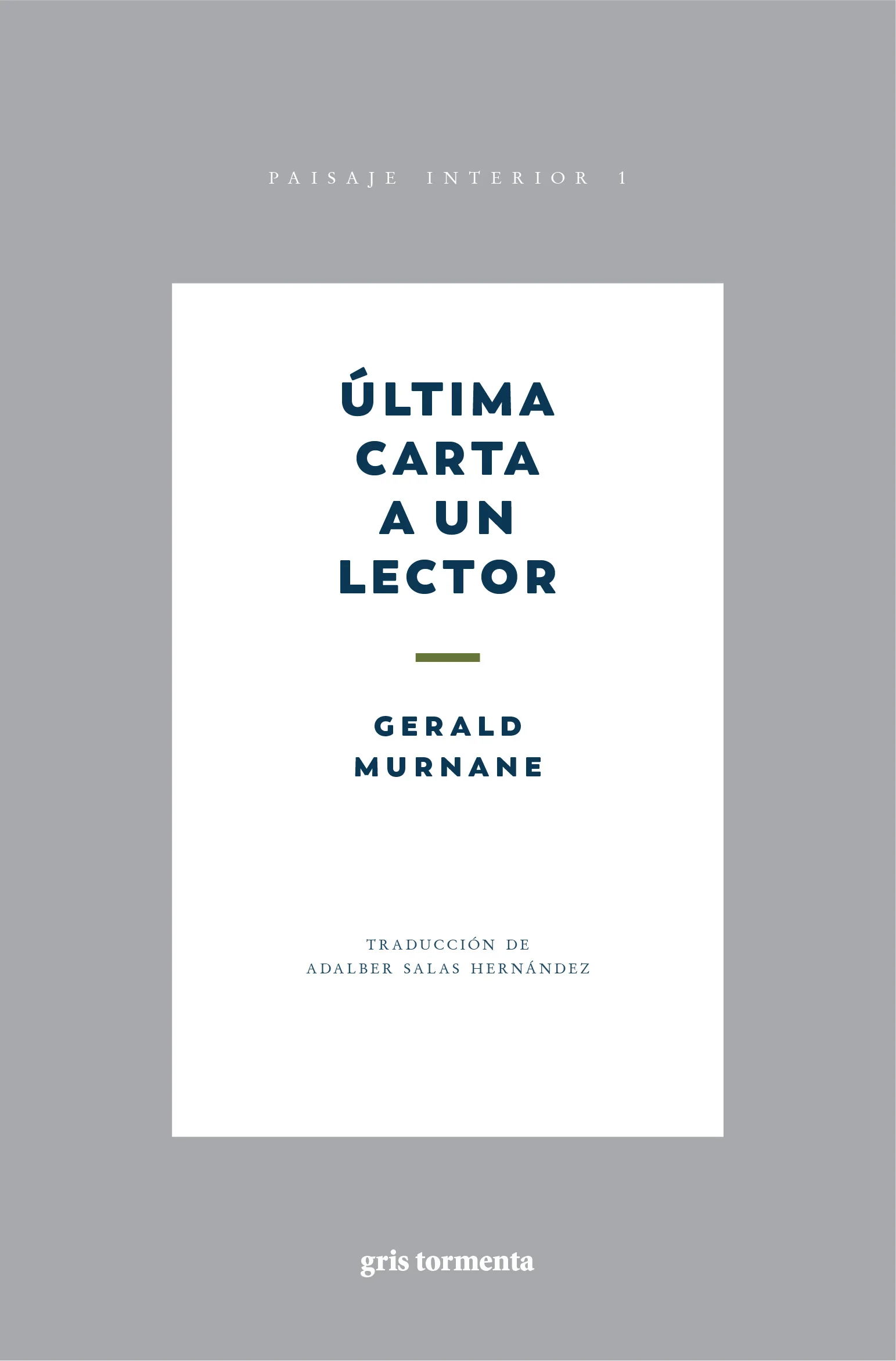 Portada de Última carta a un lector